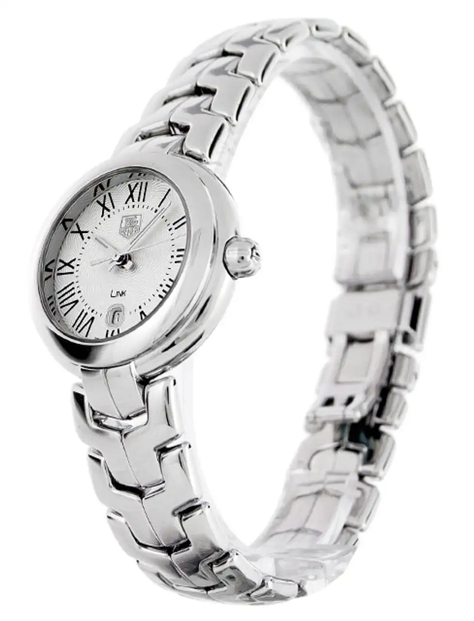  Shop Authentic Tag Heuer Link Roman Numeral Silver Dial Silver Steel Strap Watch for Women - WAT1416.BA0954 - Luxxuri