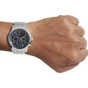  Shop Authentic Guess Horizon Chronograph Quartz Blue Dial Silver Steel Strap Watch for Men - W0379G3 - Luxxuri