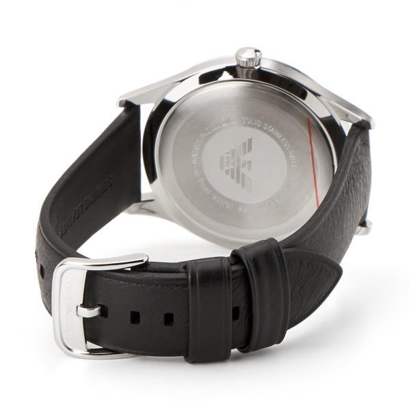  Shop Authentic Emporio Armani Lambda Classic Quartz Black Dial Black Leather Strap Watch For Men - AR11020 - Luxxuri