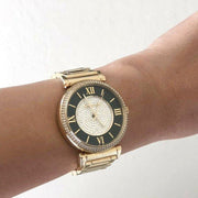  Shop Authentic Michael Kors Catlin Black Dial Gold Steel Strap Watch for Women - MK3338 - Luxxuri