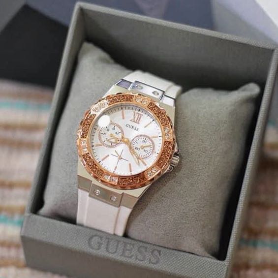  Shop Authentic Guess Limelight White Dial White Rubber Strap Watch for Women - W1053L2 - Luxxuri