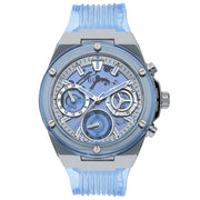  Shop Authentic Guess Athena Active Life Clear White Dial Blue Rubber Strap Watch for Women - GW0409L1 - Luxxuri