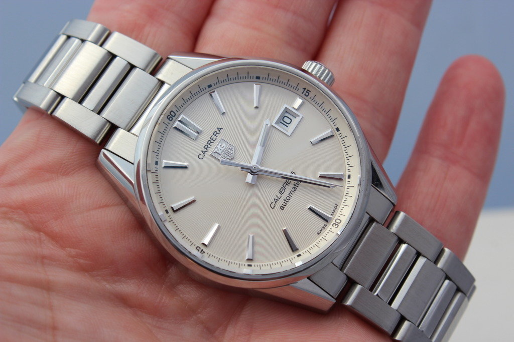  Shop Authentic Tag Heuer Carrera Automatic Caliber 5 White Dial Silver Steel Strap Watch for Men - WAR211B.BA0782 - Luxxuri
