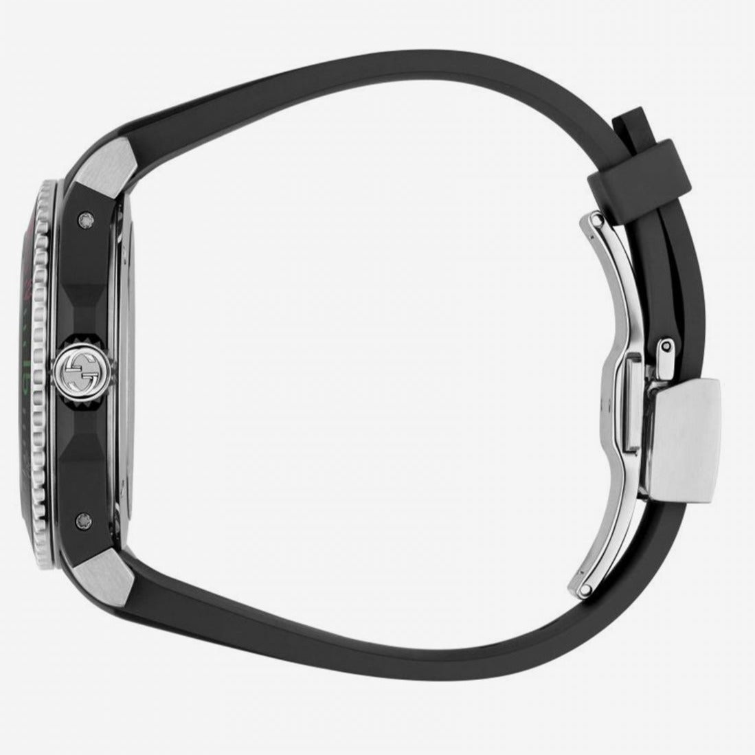  Shop Authentic Gucci Dive Feline Black Dial Black Rubber Strap Watch For Men - YA136323 - Luxxuri