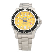  Shop Authentic Breitling Superocean II Automatic 44mm Yellow Dial Silver Steel Strap Watch for Men - A17367021I1A1 - Luxxuri