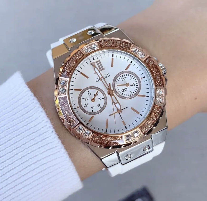  Shop Authentic Guess Limelight White Dial White Rubber Strap Watch for Women - W1053L2 - Luxxuri