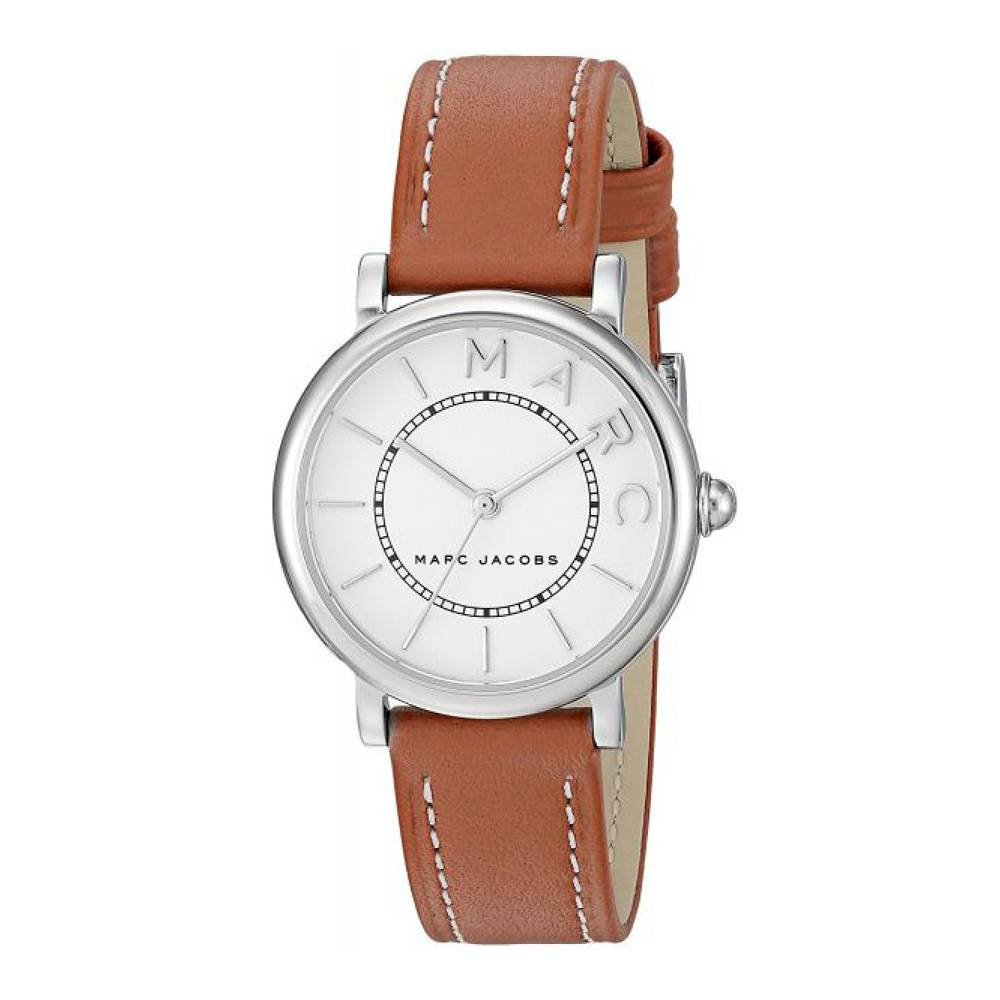  Shop Authentic Marc Jacobs Roxy Silver Dial Brown Leather Strap Watch for Women - MJ1572 - Luxxuri