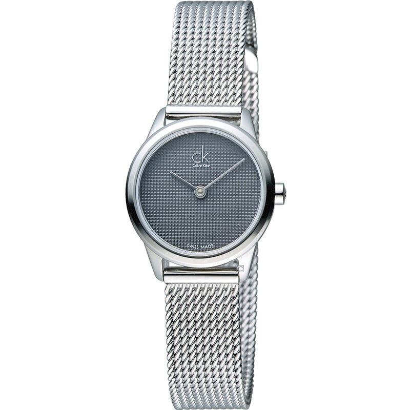  Shop Authentic Calvin Klein Minimal Grey Dial Silver Mesh Bracelet Watch for Women - K3M2312X - Luxxuri