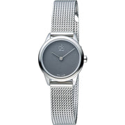  Shop Authentic Calvin Klein Minimal Grey Dial Silver Mesh Bracelet Watch for Women - K3M2312X - Luxxuri