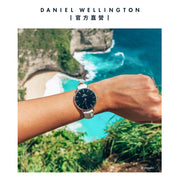  Shop Authentic Daniel Wellington Classic Petite Bondi Black Dial White Leather Strap Watch For Women - DW00100284 - Luxxuri