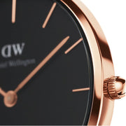  Shop Authentic Daniel Wellington Petite Cornwall Black Dial Black Nylon Strap Watch for Women - DW00100247 - Luxxuri