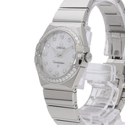  Shop Authentic Omega Constellation Quartz Diamonds Silver Dial Silver Steel Strap Watch for Women - 123.15.27.60.55.004 - Luxxuri