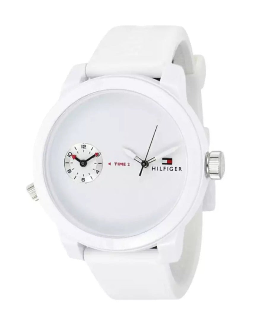  Shop Authentic Tommy Hilfiger Denim White Dial White Rubber Strap Watch for Men - 1791324 - Luxxuri