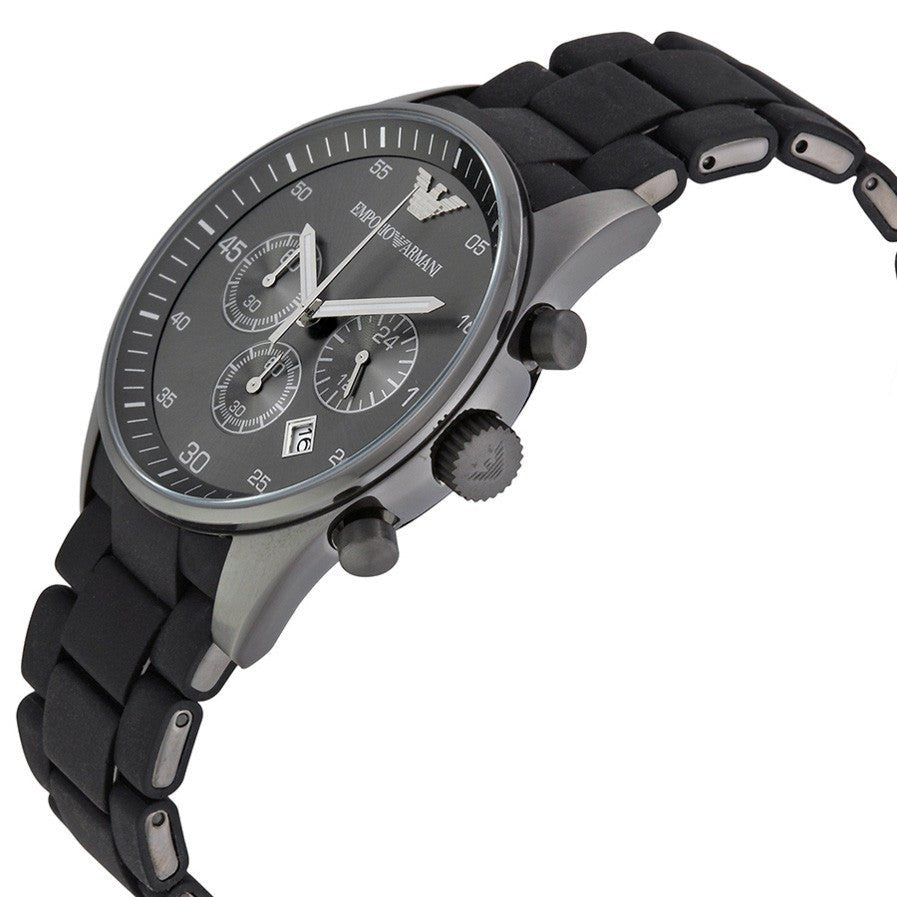  Shop Authentic Emporio Armani Sportivo Chronograph Black Dial Black Stainless Steel Watch For Men - AR5889 - Luxxuri