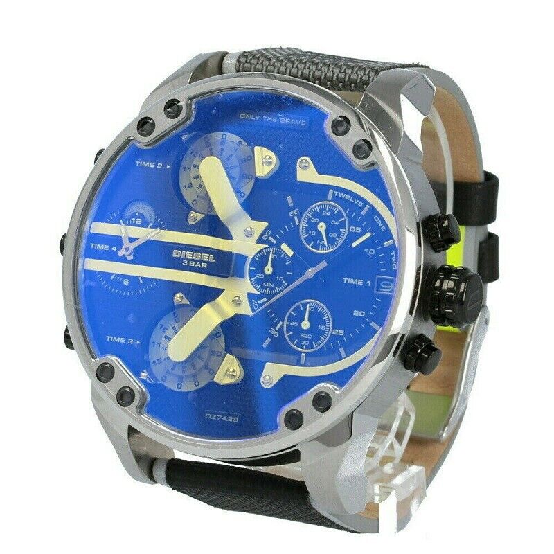  Shop Authentic Diesel Mr. Daddy 2.0 Chronograph Black Dial Grey Nylon Strap Watch For Men - DZ7429 - Luxxuri