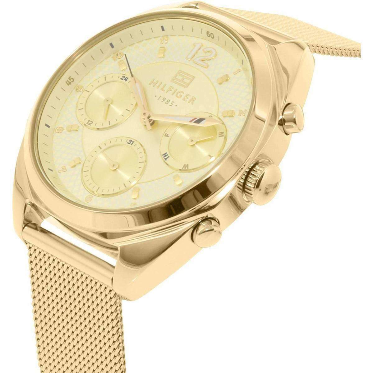  Shop Authentic Tommy Hilfiger Mia Gold Dial Gold Mesh Bracelet Watch for Women - 1781488 - Luxxuri