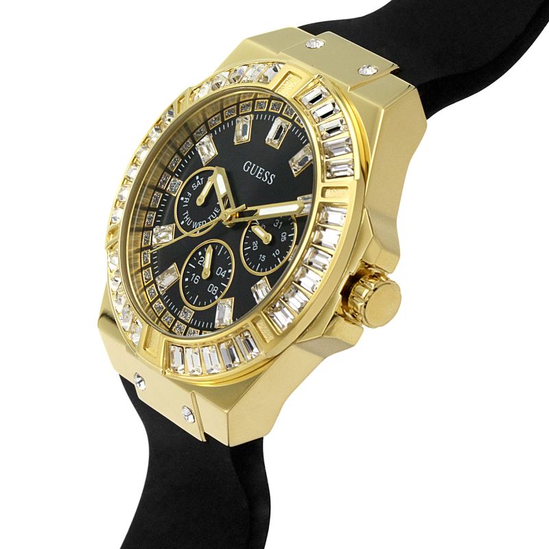  Shop Authentic Guess Venus Diamonds Black Dial Black Rubber Strap Watch for Women - GW0118L1 - Luxxuri