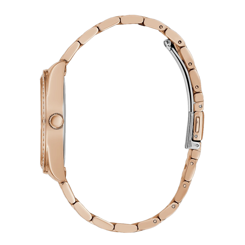  Shop Authentic Guess Luna Diamonds Rose Gold Dial Rose Gold Steel Strap Watch for Women - GW0307L3 - Luxxuri