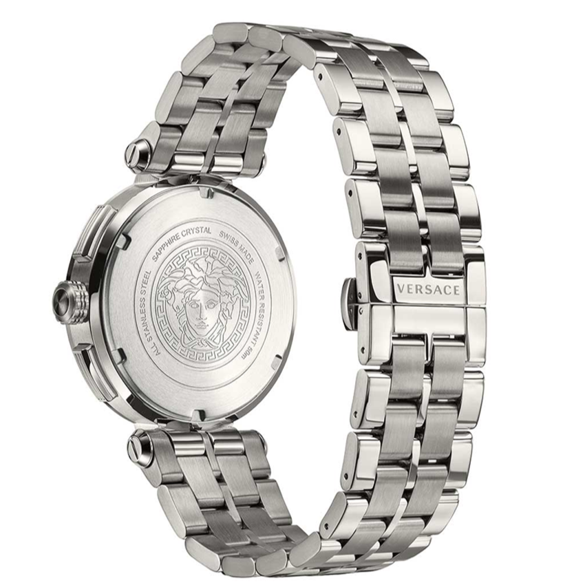  Shop Authentic Versace Aion Chronograph White Dial Silver Steel Strap Watch for Men - VBR040017 - Luxxuri