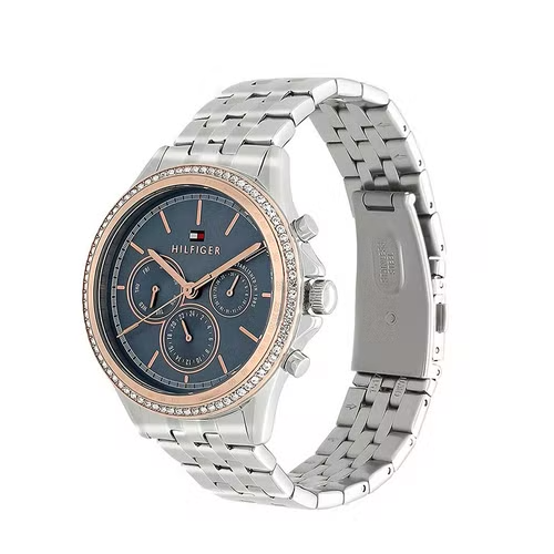  Shop Authentic Tommy Hilfiger Ari Diamonds Blue Dial Silver Steel Strap Watch for Women - 1781976 - Luxxuri
