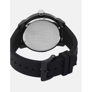  Shop Authentic Tommy Hilfiger Denim Quartz Black Dial Black Rubber Strap Watch for Men - 1791483 - Luxxuri