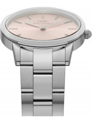  Shop Authentic Daniel Wellington Iconic Pink Dial Silver Steel Strap Watch For Women - DW00100329 - Luxxuri