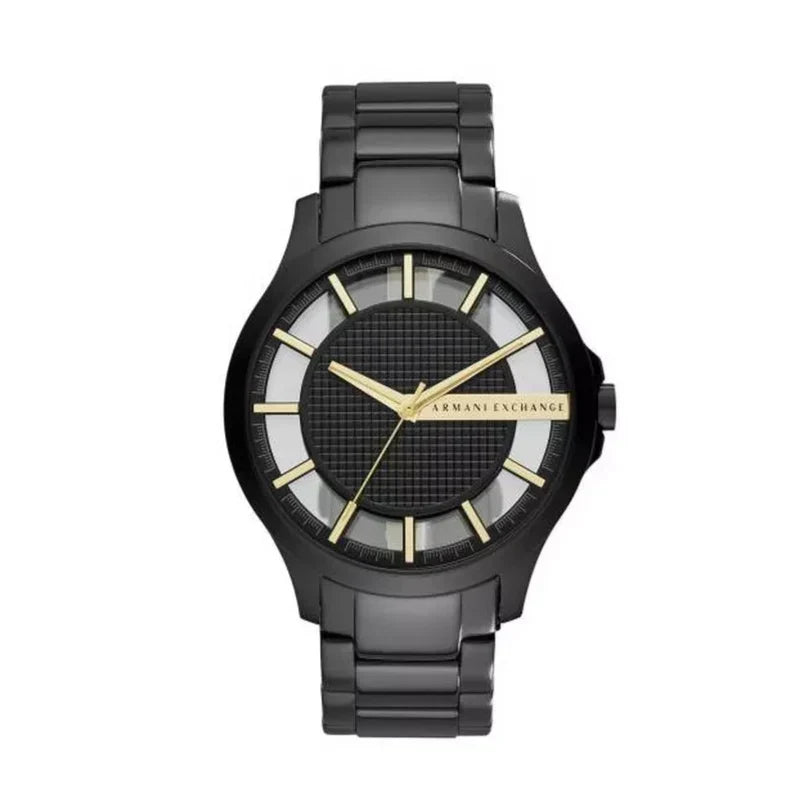  Shop Authentic Armani Exchange Hampton Chronograph Black Dial Black Steel Strap Watch For Men - AX2192 - Luxxuri