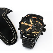  Shop Authentic Diesel Big Daddy Black Dial Black Steel Strap Watch For Men - DZ7312 - Luxxuri