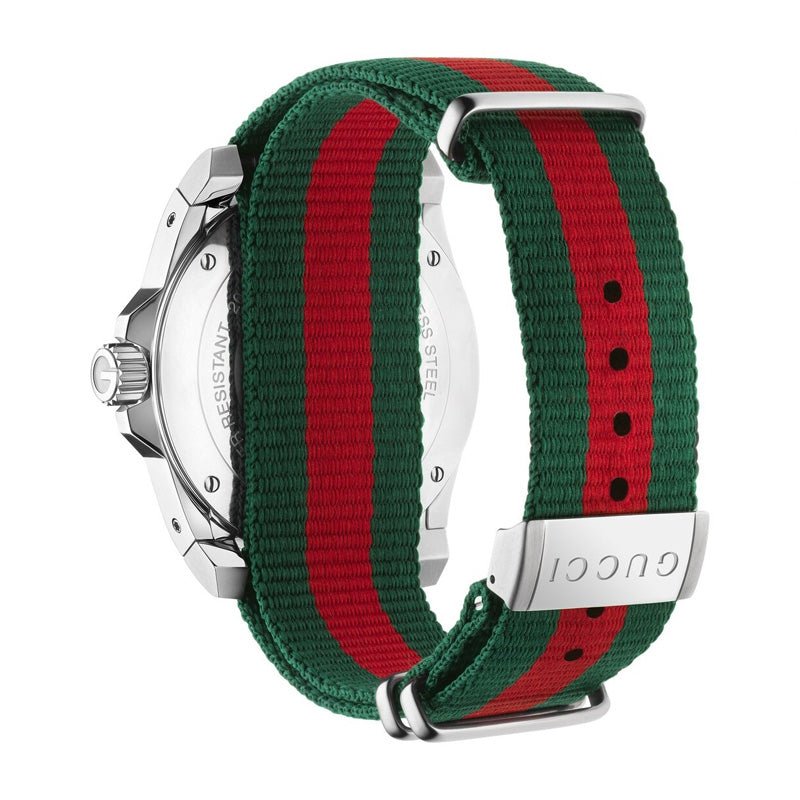  Shop Authentic Gucci Dive Black Dial Two Tone NATO Strap Watch For Men - YA136206 - Luxxuri