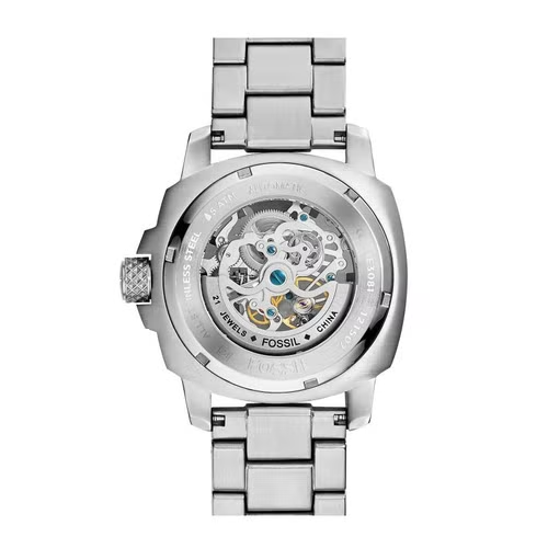  Shop Authentic Fossil Modern Machine Automatic Silver Dial Silver Steel Strap Watch for Men - ME3081 - Luxxuri
