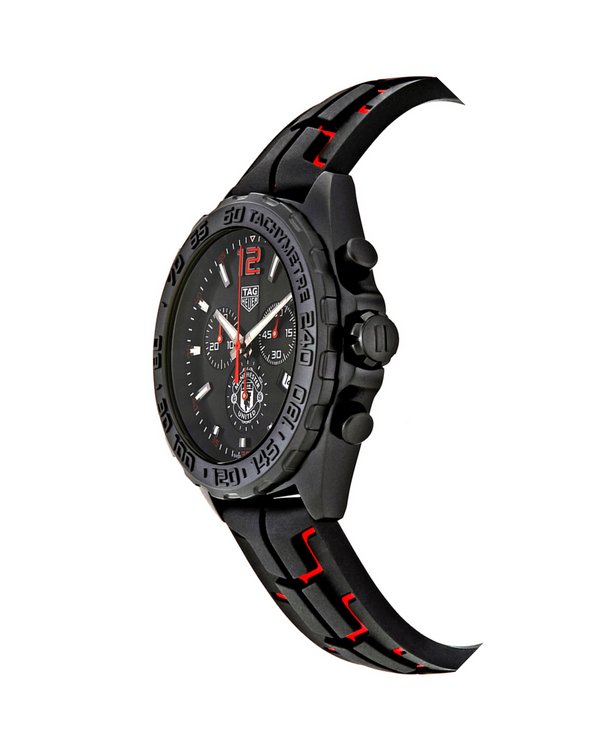  Shop Authentic Tag Heuer Formula 1 Manchester United Limited Edition Black Dial Black & Red Rubber Strap Watch for Men - CAZ101J.FT8027 - Luxxuri
