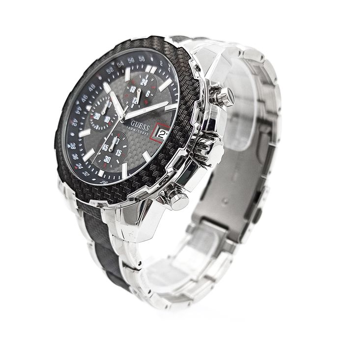  Shop Authentic Guess Octane Chronograph Black Dial Two Tone Steel Strap Watch for Men - W1046G1 - Luxxuri