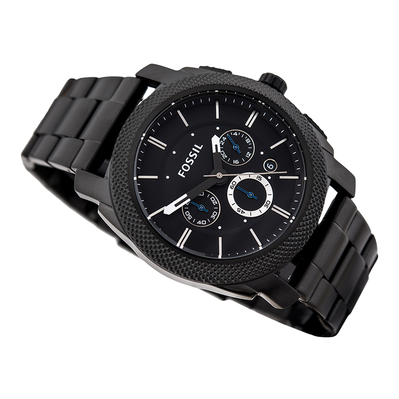  Shop Authentic Fossil Machine Chronograph Black Dial Black Steel Strap Watch for Men - FS4552 - Luxxuri