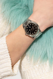  Shop Authentic Gucci G Timeless Quartz Black Dial Silver Steel Strap Watch for Women - YA1265034 - Luxxuri