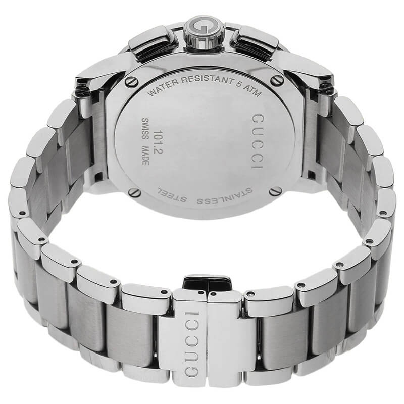  Shop Authentic Gucci G Chrono Chronograph Silver Dial Silver Steel Strap Watch For Men - YA101201 - Luxxuri