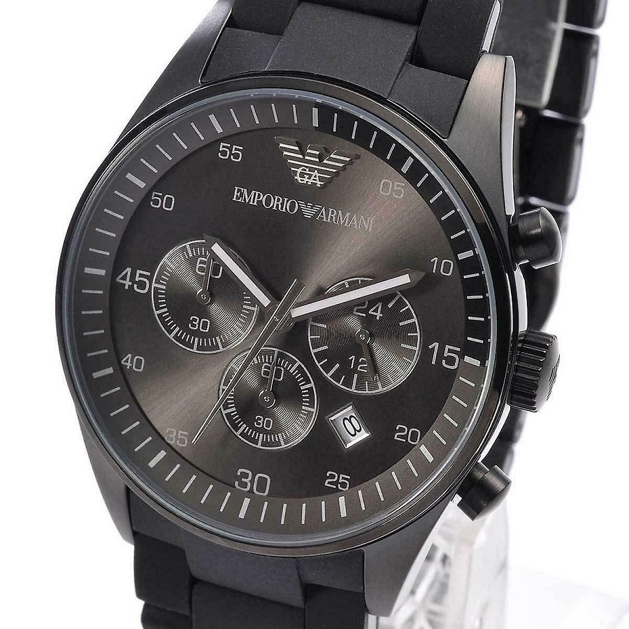  Shop Authentic Emporio Armani Sportivo Chronograph Black Dial Black Stainless Steel Watch For Men - AR5889 - Luxxuri