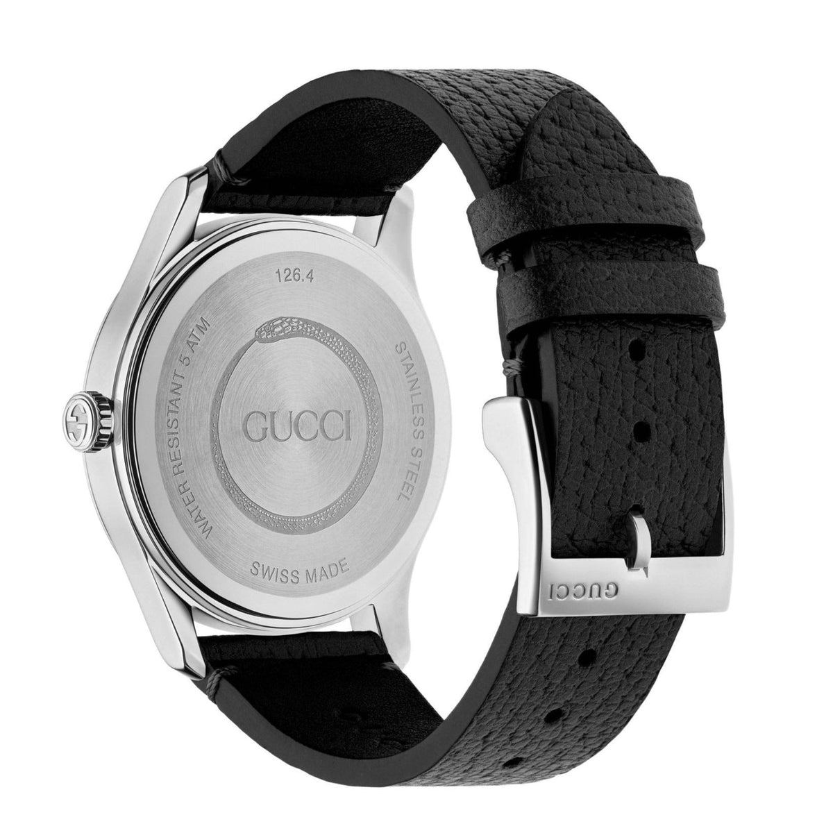  Shop Authentic Gucci G Timeless Bee Black Dial Black Leather Strap Watch For Women - YA1264067 - Luxxuri
