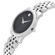  Shop Authentic Movado Museum Classic Black Dial Silver Steel Strap Watch For Women - 0606505 - Luxxuri