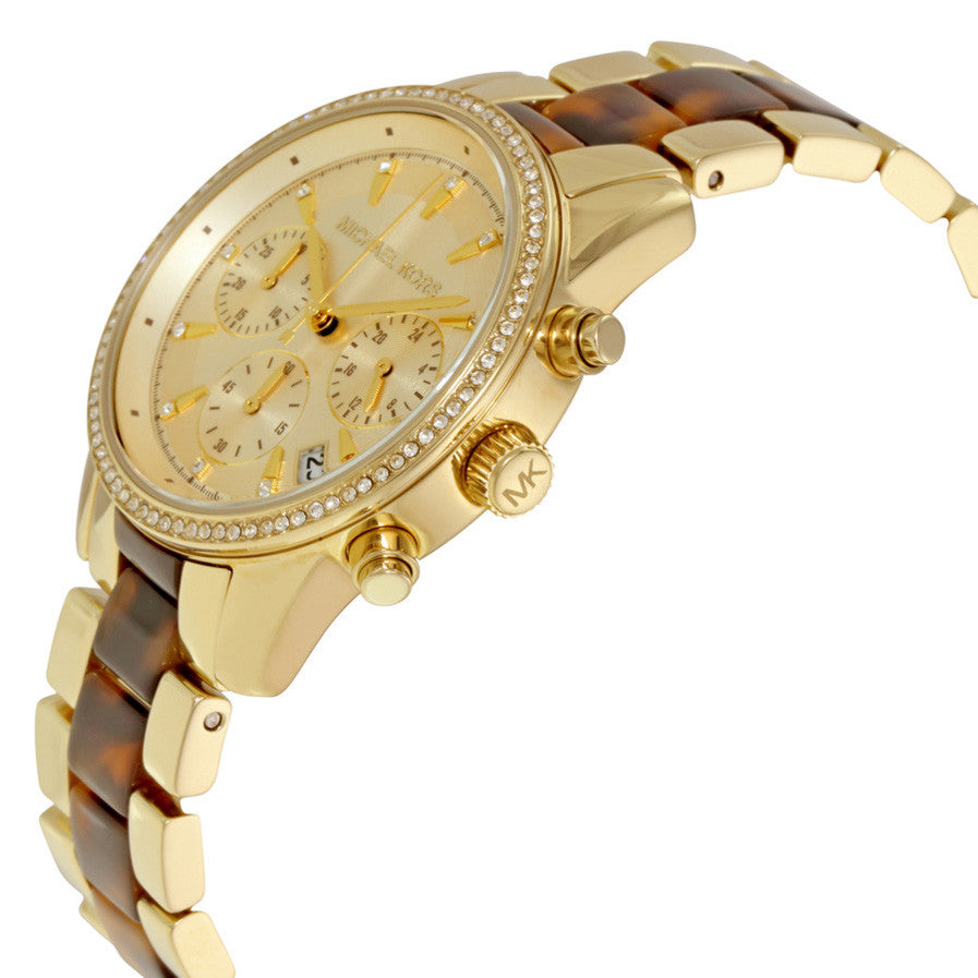  Shop Authentic Michael Kors Ritz Gold Dial Two Tone Steel Strap Watch for Women - MK6322 - Luxxuri