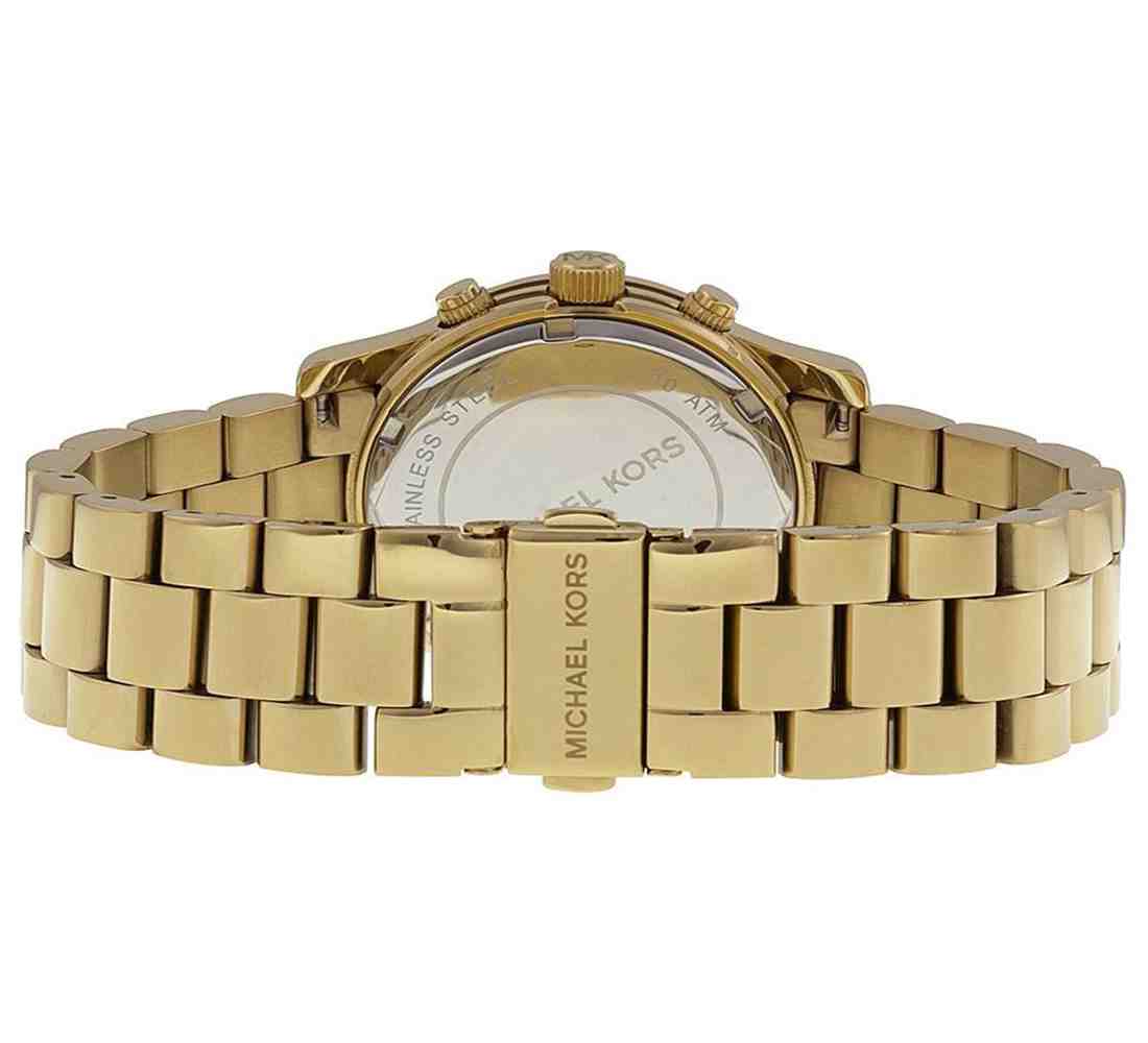  Shop Authentic Michael Kors Runway Iridescent Pink Dial Gold Steel Strap Watch for Women - MK5939 - Luxxuri