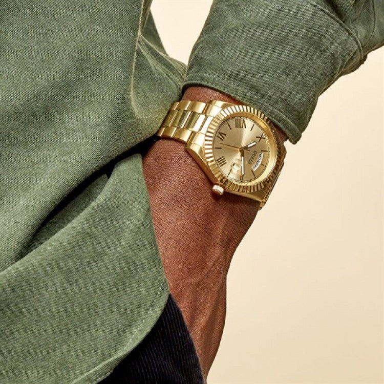  Shop Authentic Guess Connoisseur Gold Dial Gold Steel Strap Watch for Men - GW0265G2 - Luxxuri