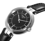  Shop Authentic Tissot T Lady Flamingo Black Dial Black Leather Strap Watch For Women - T094.210.16.051.00 - Luxxuri