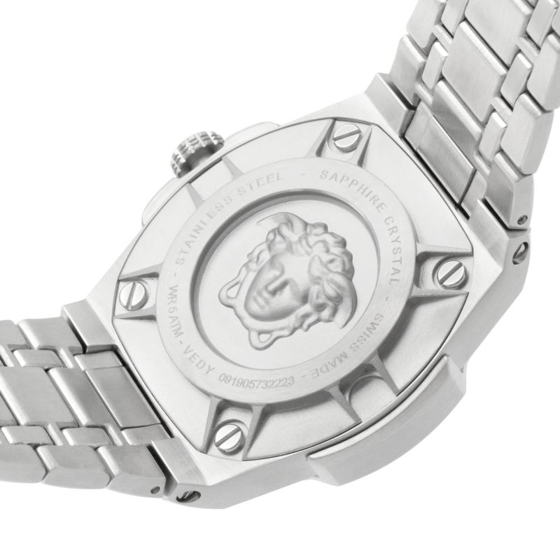  Shop Authentic Versace Chain Reaction Quartz White Dial Two Tone Steel Strap Watch for Men - VEDY00519 - Luxxuri