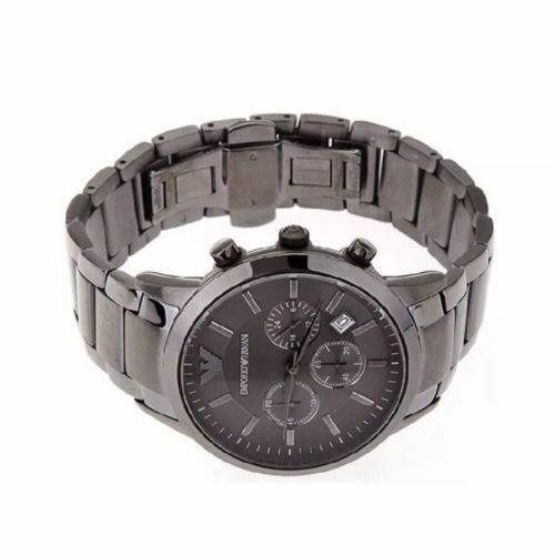  Shop Authentic Emporio Armani Classic Chronograph Grey Dial Grey Steel Strap Watch For Men - AR2454 - Luxxuri