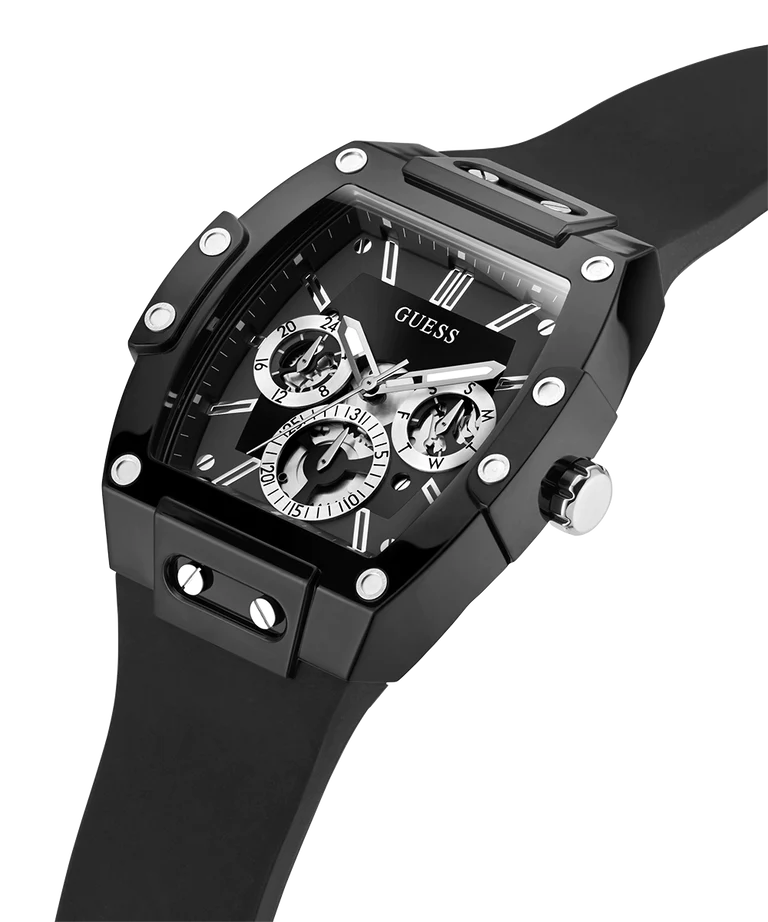  Shop Authentic Guess Phoenix Multifunction Black Dial Black Rubber Strap Watch for Men - GW0203G3 - Luxxuri