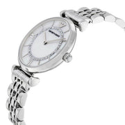  Shop Authentic Emporio Armani Gianni T-Bar Mother of Pearl Dial Silver Stainless Steel Watch For Women - AR1908 - Luxxuri
