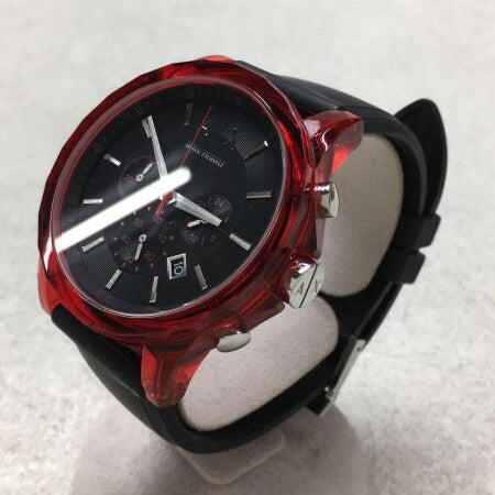  Shop Authentic Armani Exchange Outerbanks Chronograph Black Dial Black Silicone Strap Watch For Men - AX1338 - Luxxuri