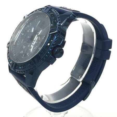  Shop Authentic Guess Frontier Crystals Blue Dial Blue Silicon Strap Watch For Men - W1132G4 - Luxxuri