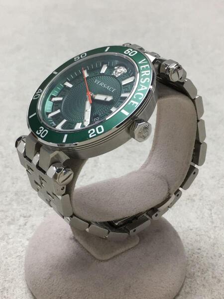  Shop Authentic Versace Greca Sport Quartz Green Dial Silver Steel Strap Watch For Men - VEZ300421 - Luxxuri