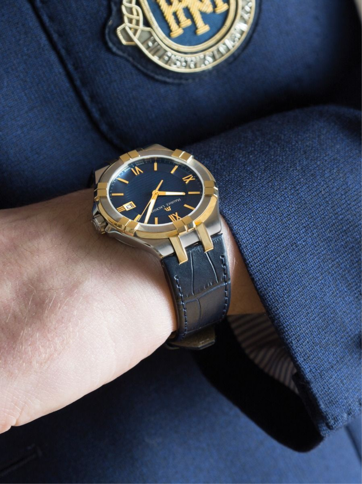  Shop Authentic Maurice Lacroix Aikon Blue Dial Blue Leather Strap Watch for Men - AI1008-PVY11-432-1 - Luxxuri